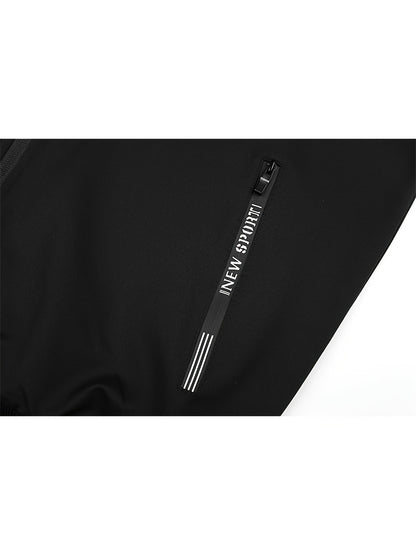 Men's Casual Sportswear Set - Polyester, Perfect T-shirt for Running and Home Leisure, Fitness Wear, Outdoor Activities, Workout Outfits, Stylish Sportswear, Comfortable Fit, Durable Construction, Two-piece Set, Active Lifest