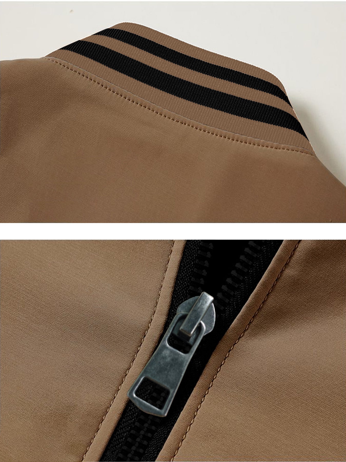 Men's Casual Sportswear Set with Brown Geometric Jacket & Pants