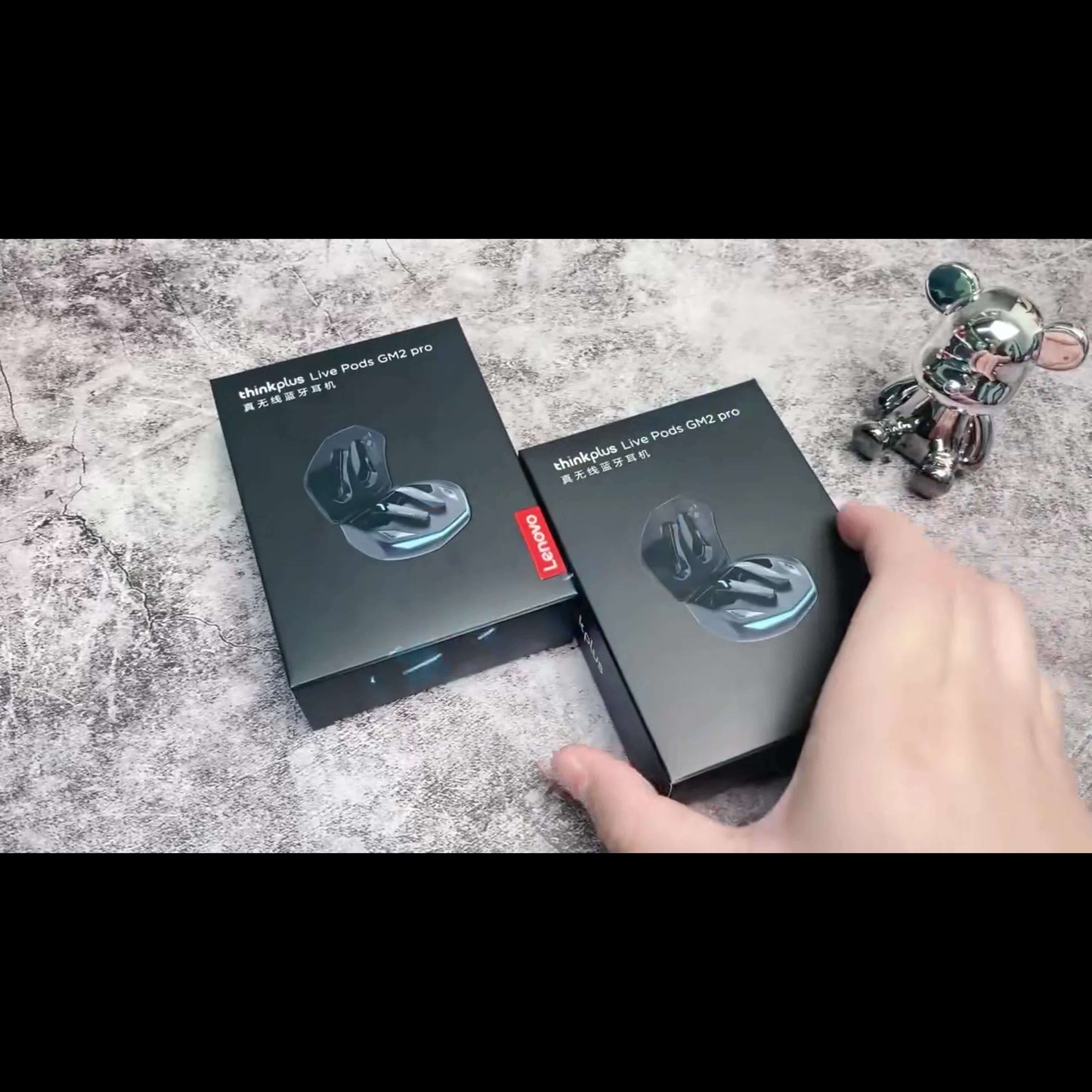 Lenovo GM2 PRO Ergonomic Wireless Earbuds, Immersive Sound Experience, Extended Battery Life, Rechargeable Battery, Coordinated Fast Charging, USB Charging, Type-C Port Charging