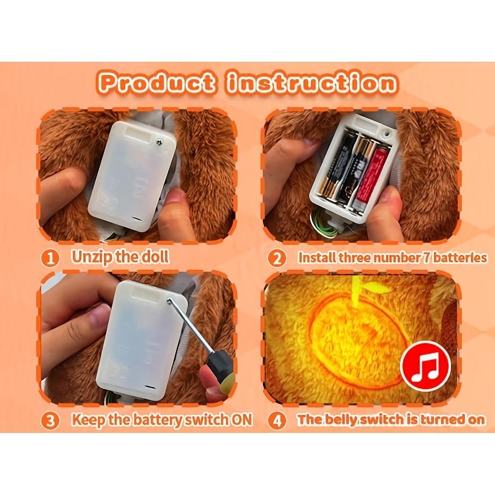 Stuffed Animal Capybara That Breathes, Featuring Realistic Breathing Movements And Calming Music Lights. A Portable Plush Toy Perfect for Birthday Gifts for Both Adults And Children