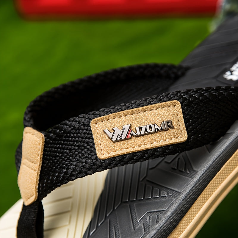 Men's Casual Fabric Flip Flops Non-Slip Rubber Sole Sandals