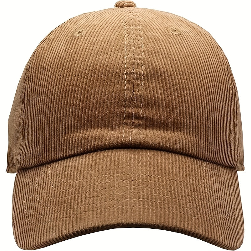 Adjustable Corduroy Baseball Caps for Men and Women, 3-Pack