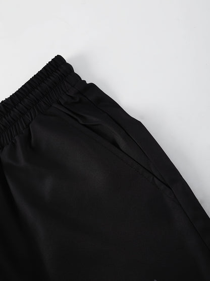 Men'S Suit with a Baroque Print Short-Sleeve Button-Up Shirt And Drawstring Side Pocket Shorts, Two-Piece Loungewear Set.