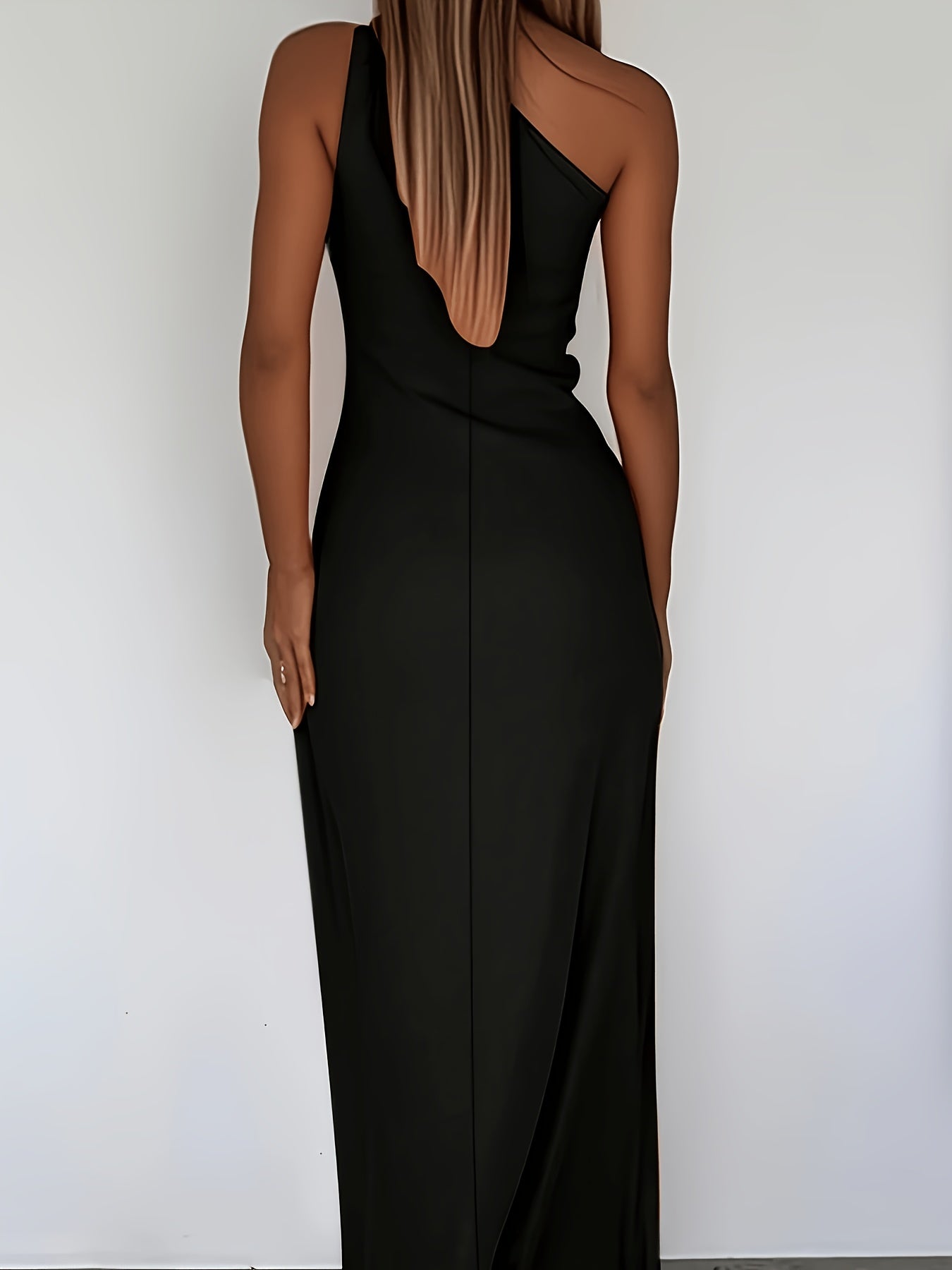 Elegant Women's Summer Bodycon Dress with Asymmetrical Slit