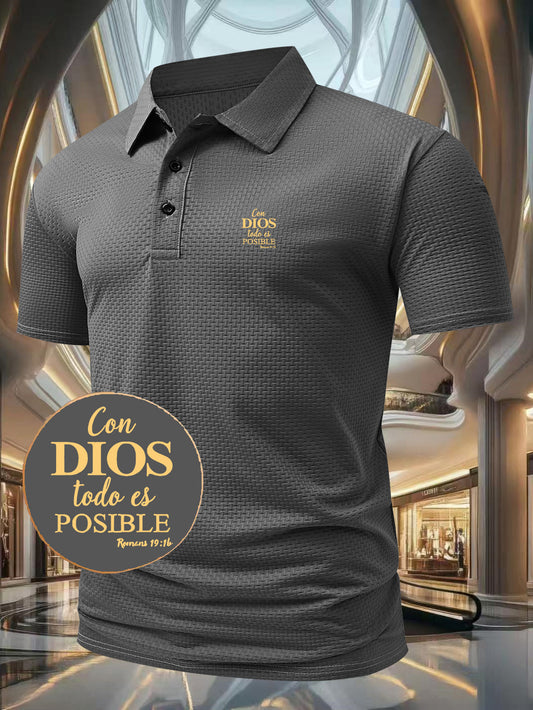 G884-DIOS Men's Short Sleeve Casual Summer Printed T-Shirt - Fashionable and Versatile Top, Geometric Design, Lightweight Golf Shirt - ayq
