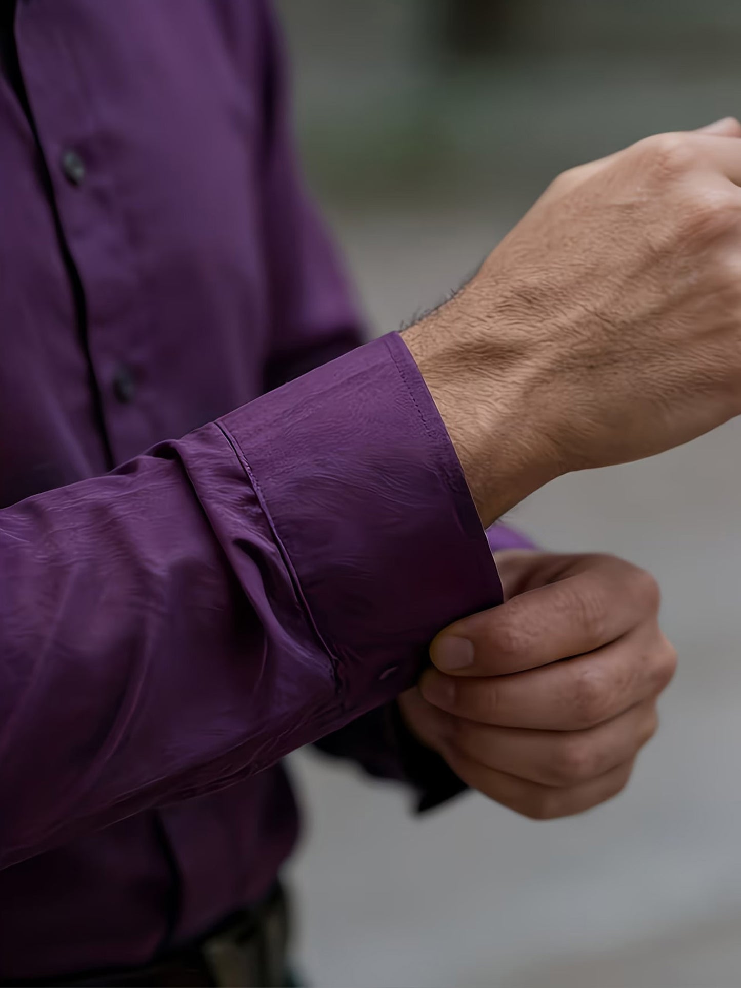 Men's Casual Long Sleeve Business Shirt for Spring and Fall