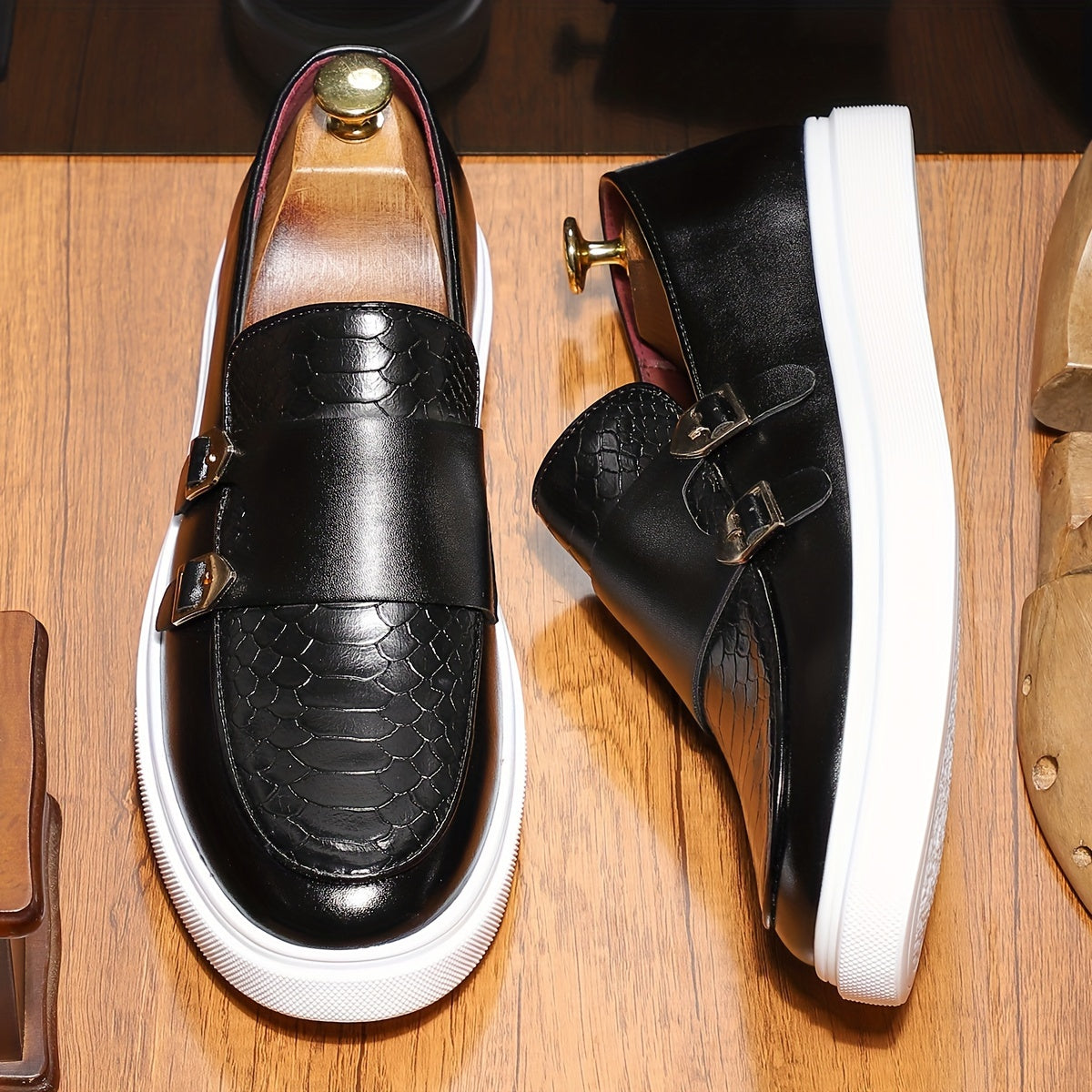 Men's All-Season Casual Slip-On Shoes with Rubber Sole