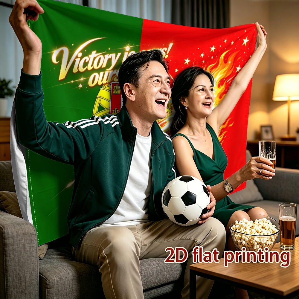 Portugal 2026 Football Fan Flag - Polyester, Single-Sided Print