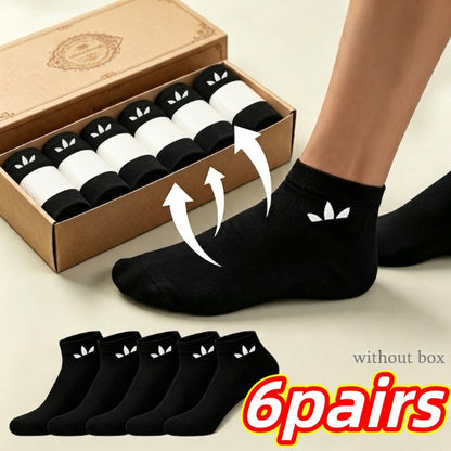 6 Pairs Unisex Breathable Lightweight Casual Sports Socks
