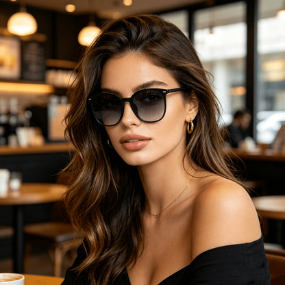 Retro Oversized UV400 Sunglasses for Men & Women, Wide Frame