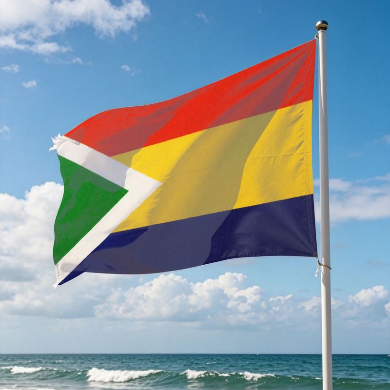 South African Flag in Multiple Sizes - Polyester, Vibrant Design