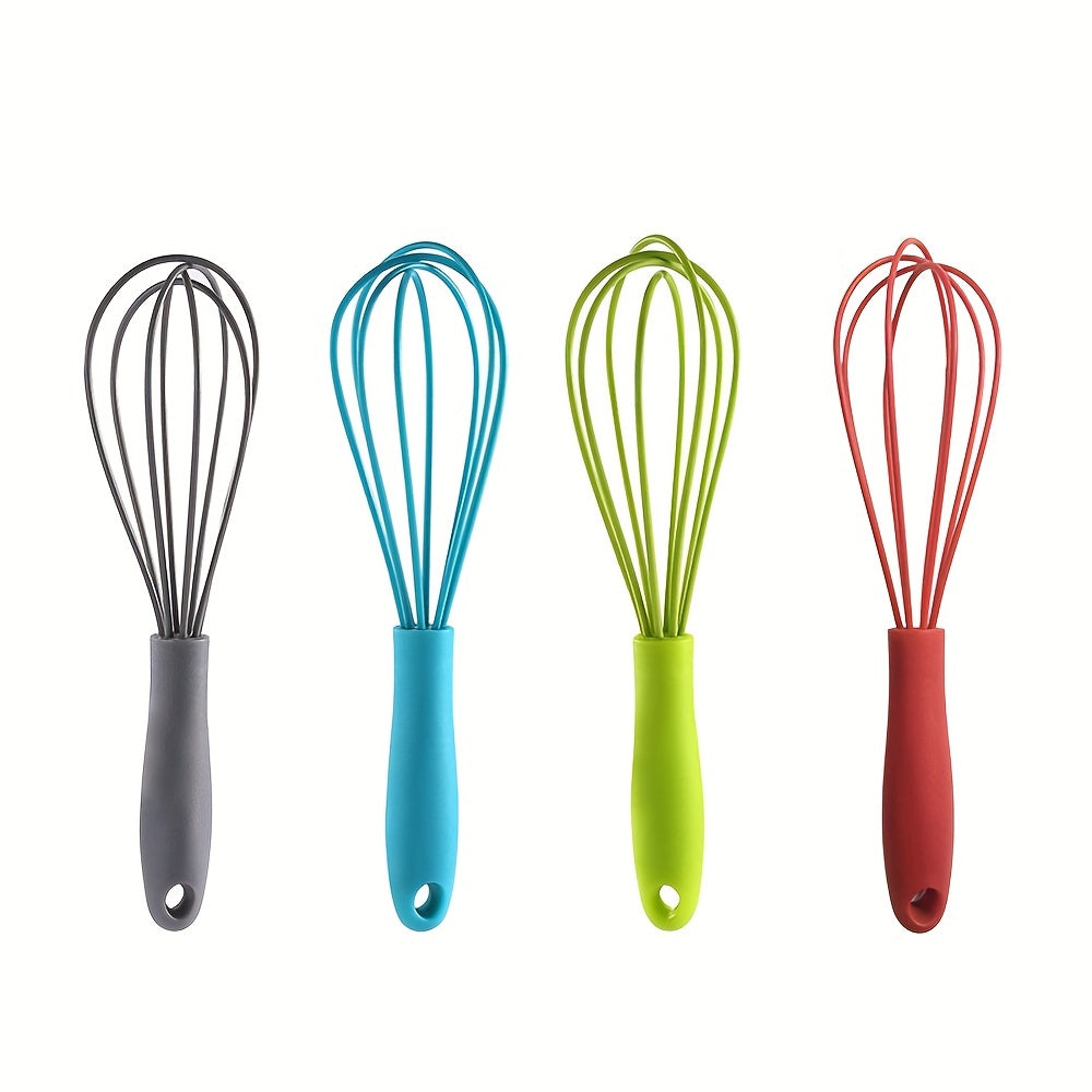 1pc/4pcs Silicone Mini Whisk - Perfect for Adults - Ideal for Blending, Whisking, Beating, And Stirring - Essential Baking Tool And Kitchen Gadget - Back to School Supply - for Baking Enthusiasts & St