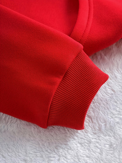 Letter Print Hoodie, Drawstring Casual Hooded Sweatshirt for Winter & Fall, Women's Clothing