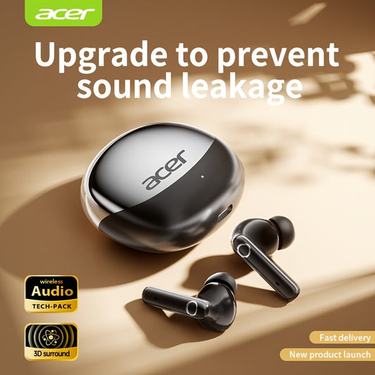 ACER HiFi High-definition Stereo Sound TWS Wireless Earbuds with Call Noise Cancellation, Long Standby Time, Dual Core 5.4 Wireless Chip, HIFI Grade Stereo Sound, Lightweight Touch Design, Fashionable Design, Comfortable for