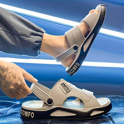 Men's Summer EVA Slip-On Beach Sandals, Non-Slip & Quick Dry