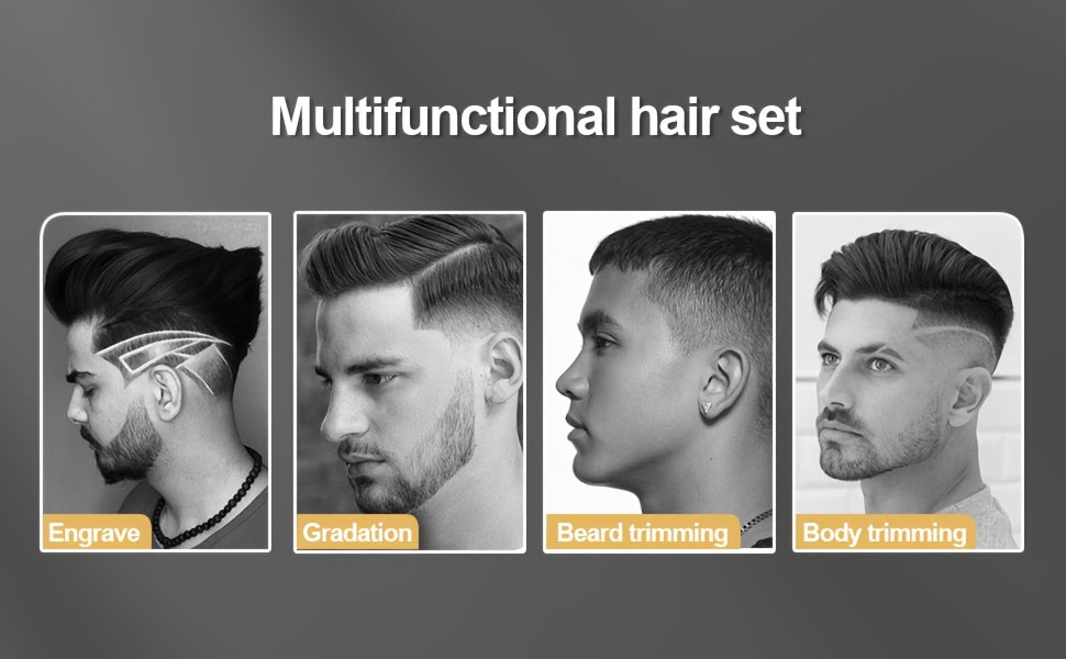 LQT 1pc/2pcs/3Ppcs Electric Hair Clipper Set/Designed for Men/Unique Graffiti Style/Men'S Grooming Kit/Beard Trimmer And Razor/Portable Home Hairdressing Tool/Men'S Gift/Father'S Day/Birthday Gift/Christmas Gift - ayq