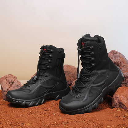 Men's All-Season Tactical Short Boots, Breathable & Comfortable
