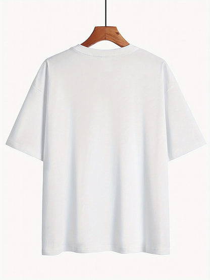 Women's Casual Cotton Crew Neck T-Shirt with Graphic Print