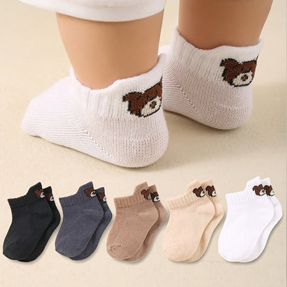 5 Pairs Breathable Knee-Length Socks for Baby Spring Summer - ayq