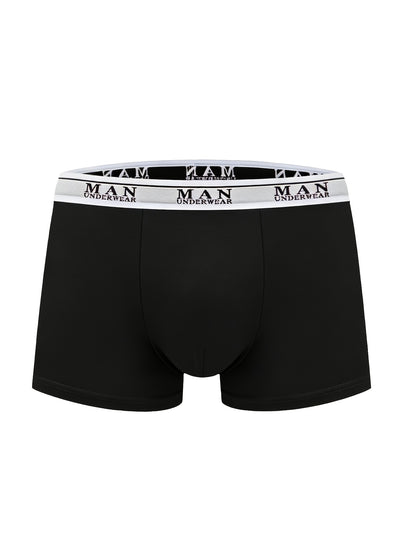 Men's Casual Solid Color Stretch Quick-Dry Shortie Underwear - 5 Pack
