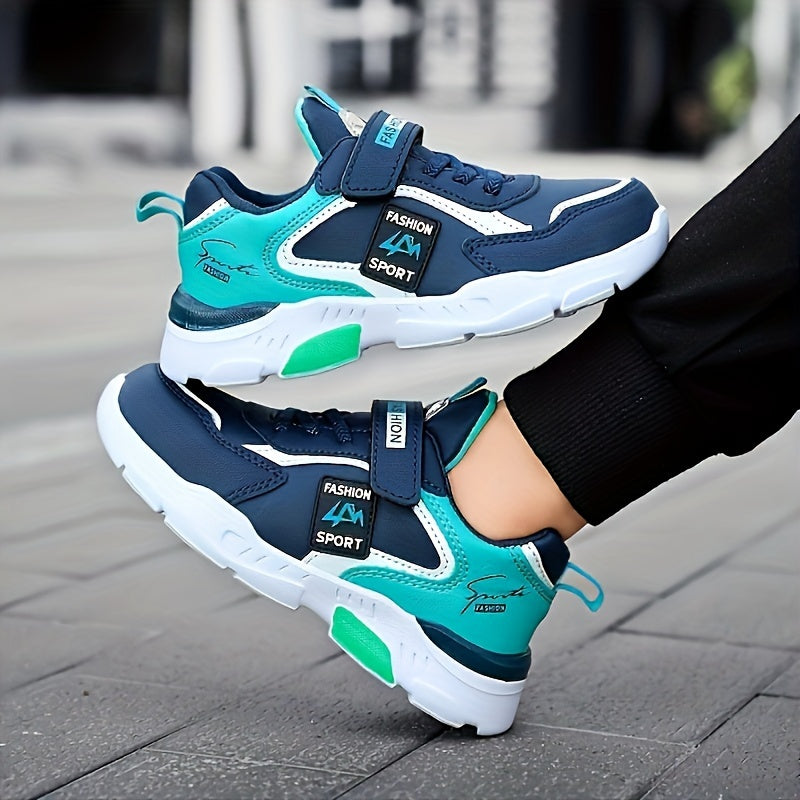 Girls' Stylish Sneakers - Casual Street Fashion, Mid-Top Design with Red & Blue Accents, Slip-On Style, Perfect for Running & Workout, Running Shoes|Stylish Casual Shoes|Elastic Strap Sneakers