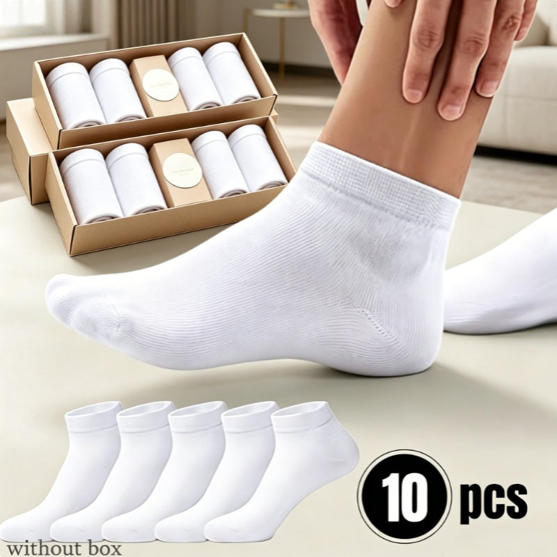 Unisex Breathable Seamless Socks 10-Pack - Lightweight All-Season