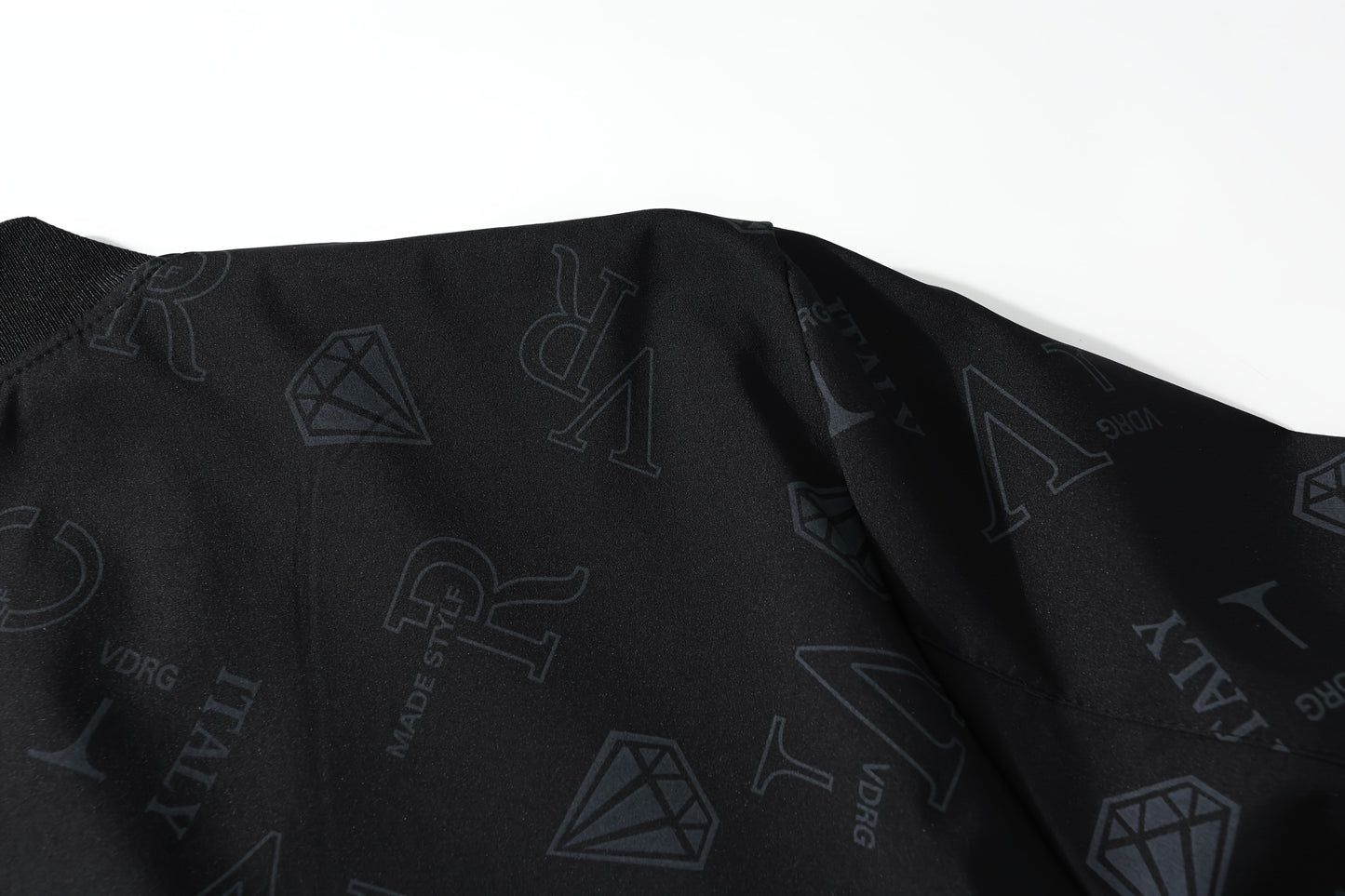 Men's Fashion Bomber Jacket Spring/Fall Collection, Casual Alphabet Print Polyester Jacket with Zipper, Baseball Collar, Long Sleeve, Regular Fit, Non-Stretch Woven Fabric, Casual Outfit with Pocket