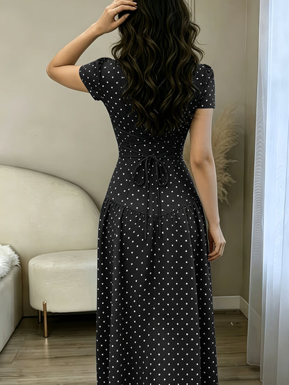 Women's Summer Floral Mandarin Collar A-Line Dress