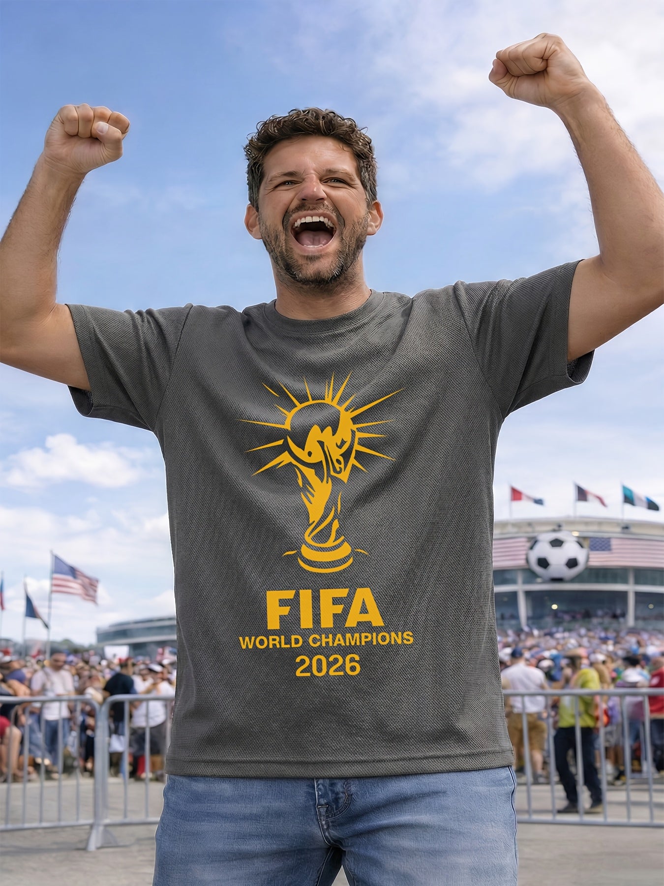 Men's 2026 FIFA World Cup Casual Crew Neck T-Shirt