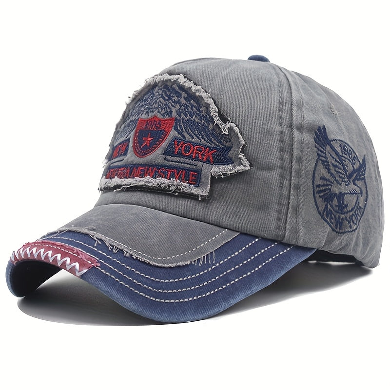 Men's Casual Cotton Baseball Cap With New York Embroidery