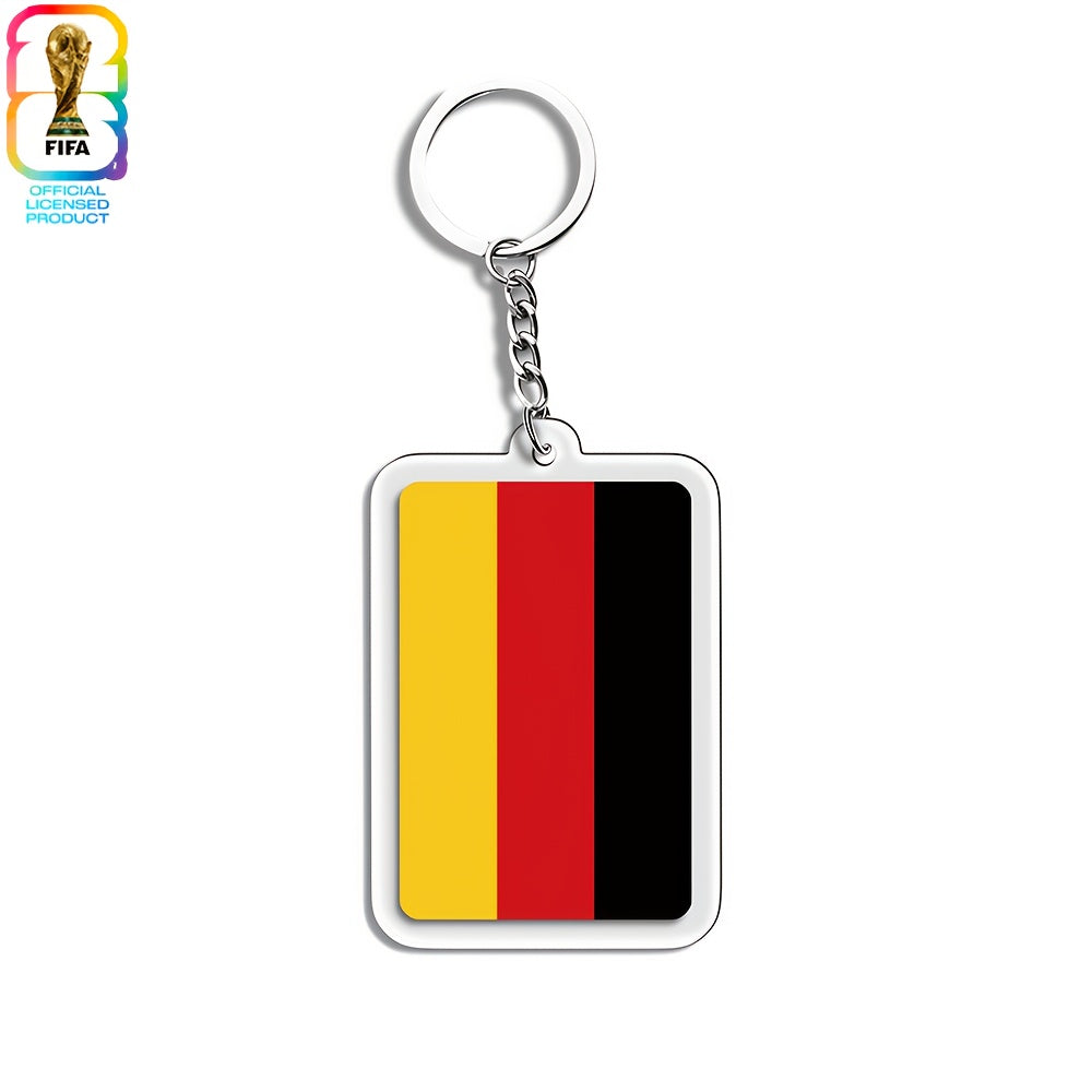 FIFA 2026 World Cup Acrylic Keychain with US-Canada-Mexico Flags