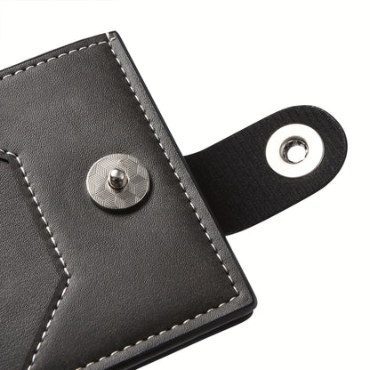 1pc Custom Unisex Wallet, Personalized Initial Name Gender-Neutral Business Wallet with Snap Closure, Multiple Card Slots, Credit Card Holder, Coin Purse, Available in Black, Dark Brown, Light Brown