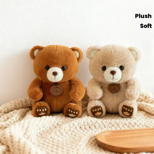 Soft Plush Bear Dolls Stuffed Animal - Realistic Cute Huggable Teddy Bear, Multicolor for Bedtime Companion, Decor, Birthday & Christmas Gifts for and ( Non-Toxic)