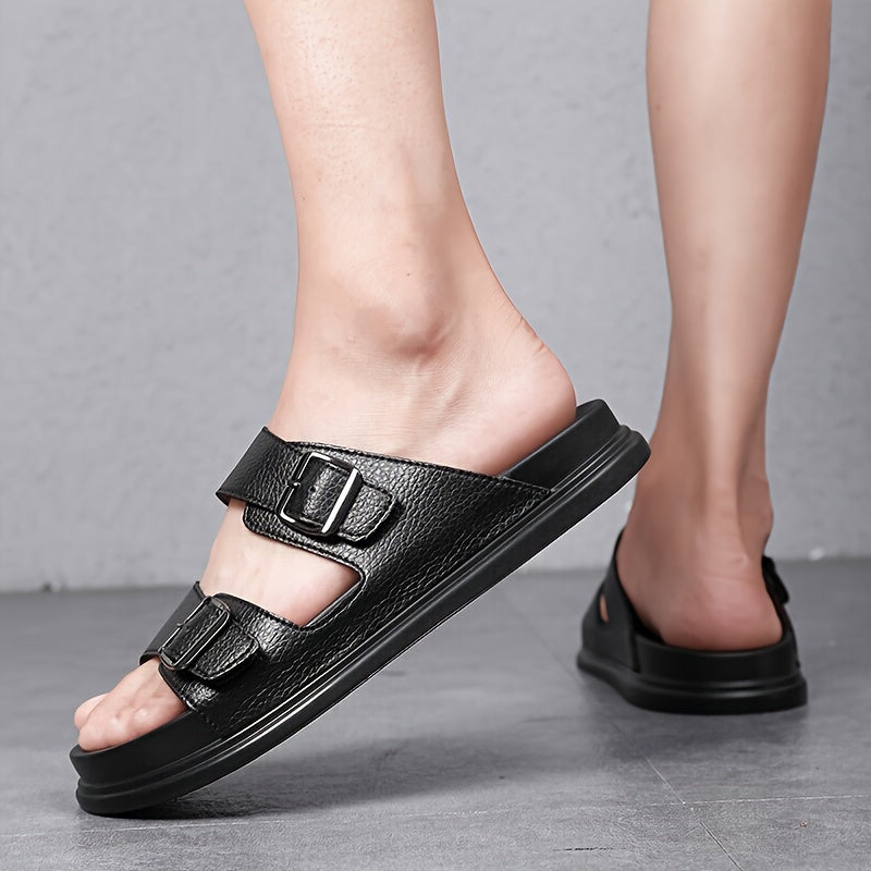 Men's Slip-On Moccasin Sandals with Cushioned Arch Support