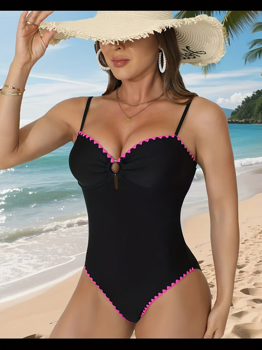 Women's Strapless One-Piece Swimsuit with Removable Padding