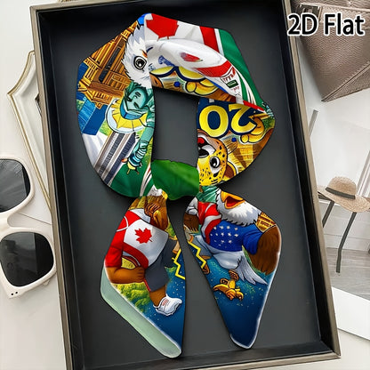 FIFA World Cup 2026 Maple Clutch Square Scarf - USA Canada Mexico