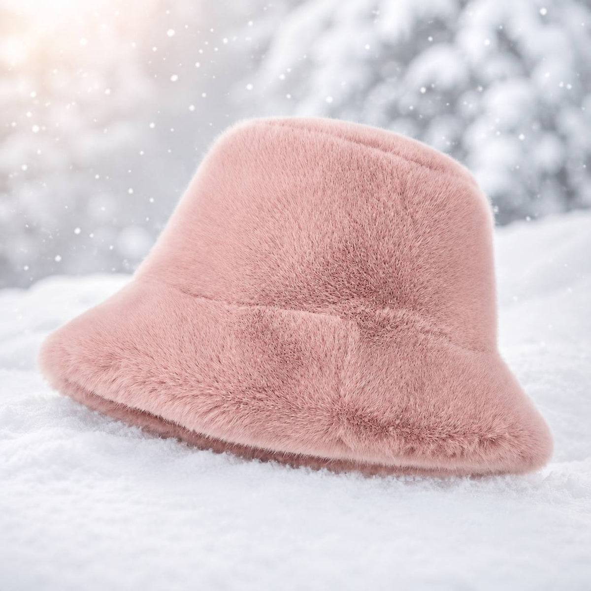 Women’s Soft Plush Bucket Hat – Warm Fall Winter Casual Hat