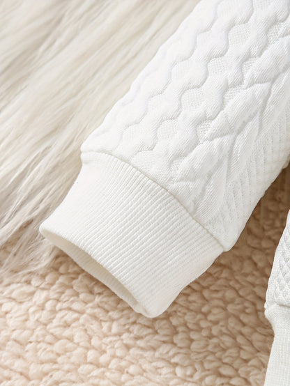 Cozy Boys' Christmas Hoodie & Pants Set with Antler Embroidery - Warm Fleece-Lined, Long Sleeve Outfit for Fall/Winter, Perfect for Outdoor