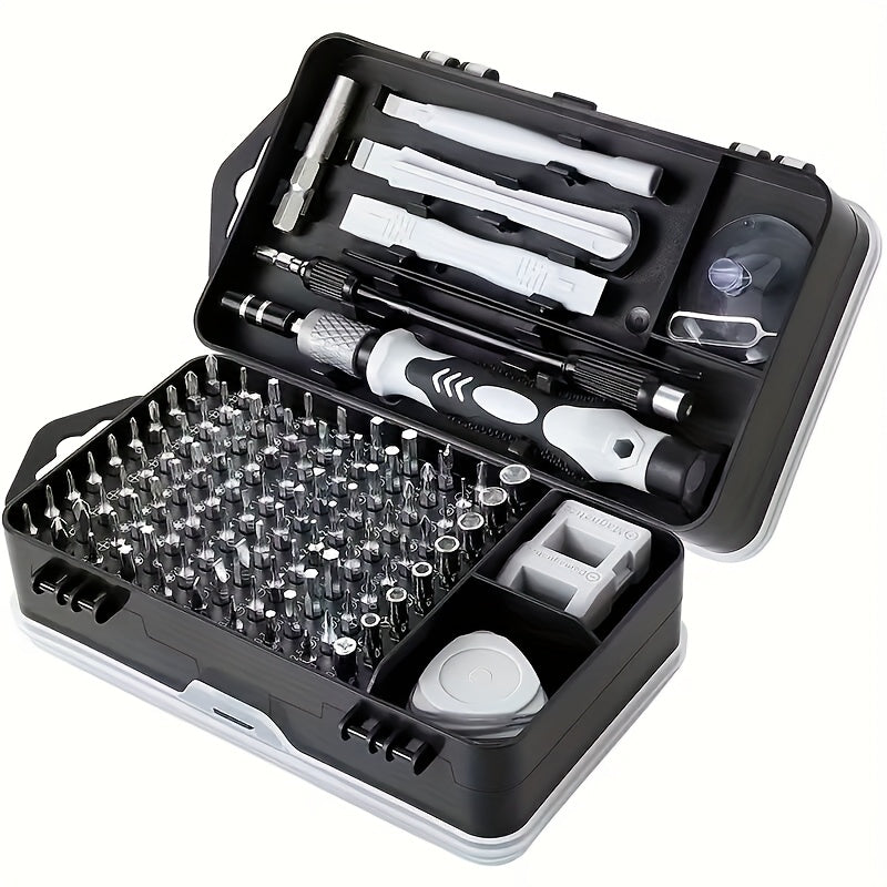 115-In-1 Upgraded Screwdriver Set with Strong Magnet, High Hardness, And Multifunctional Disassembly Tools Including Special-Shaped Drill Bits.