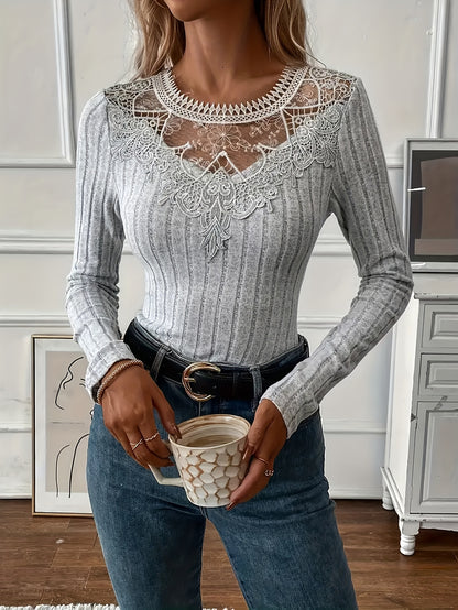 Directional Women'S French Lace Long Sleeve T-Shirt