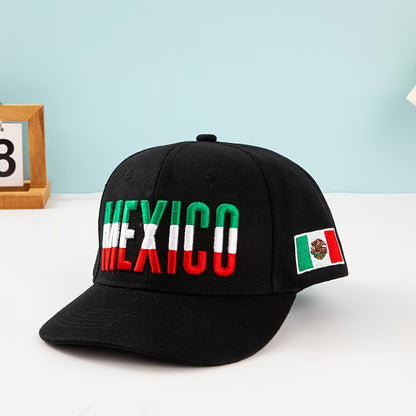 Men's Casual Baseball Cap with Mexican Alphabet Embroidery