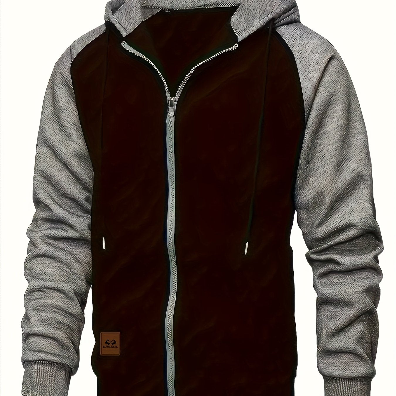 New Men's Colorful Loose Casual Sports Jacket, Zipper Hoodie for Outdoor Use, Simple Autumn Top