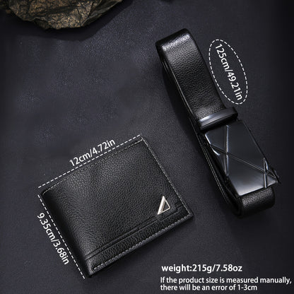 2pcs Men's wallet+Men's belt, business fashion casual gorgeous handsome sports Men's wallet, Men's daily matching, gifts designed for men, a great choice for Christmas and Valentine's Day gifts for fathers, (excluding picture