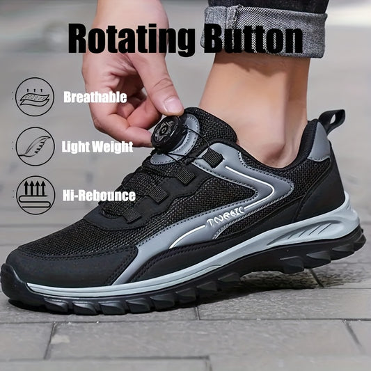 Men'S Lightweight Breathable Outdoor Walking Shoes - Low-Top Comfortable Sneakers with EVA Cushioning, Fabric Upper  Sole for Hiking, Jogging, Casual Wear - Black/White Striped Design, Hiking Shoes, Jogging Footwear, Stylish