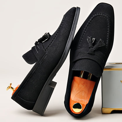 Men's Retro Slip-On Loafers Square Toe Casual & Formal Shoes