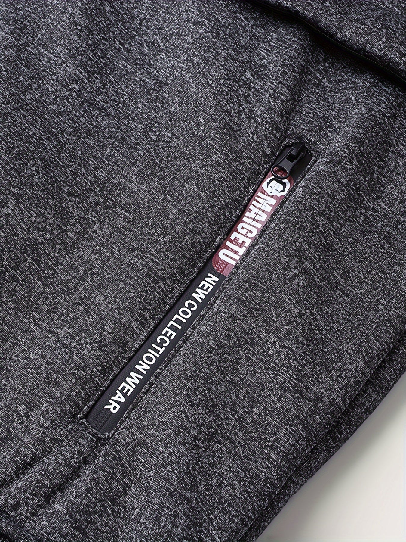 1pc Men'S Casual Style Hooded Jacket, Thick Fleece Lined, Warm