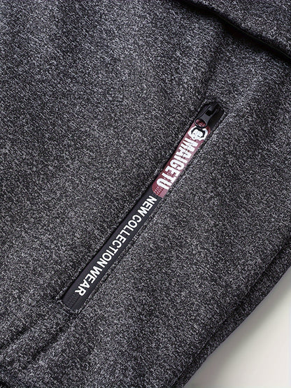 1pc Men'S Casual Style Hooded Jacket, Thick Fleece Lined, Warm