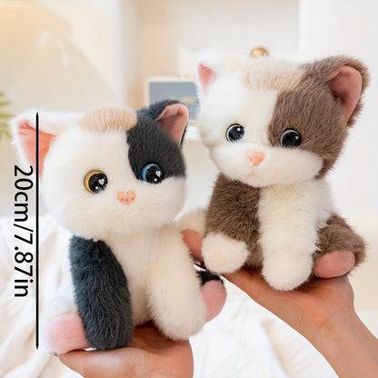 Adorable Plush Toy of a Calico Cat, Soft And Fluffy, Perfect for Gifts During The Holidays Or As Home Decoration.