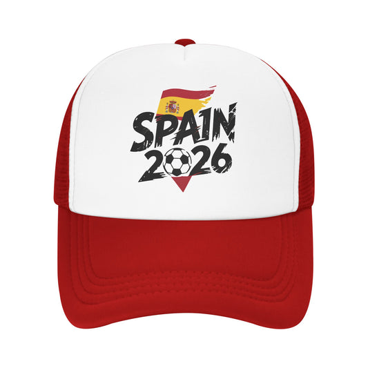 Spain Football Mesh Baseball Cap Unisex Lightweight Trucker Hat