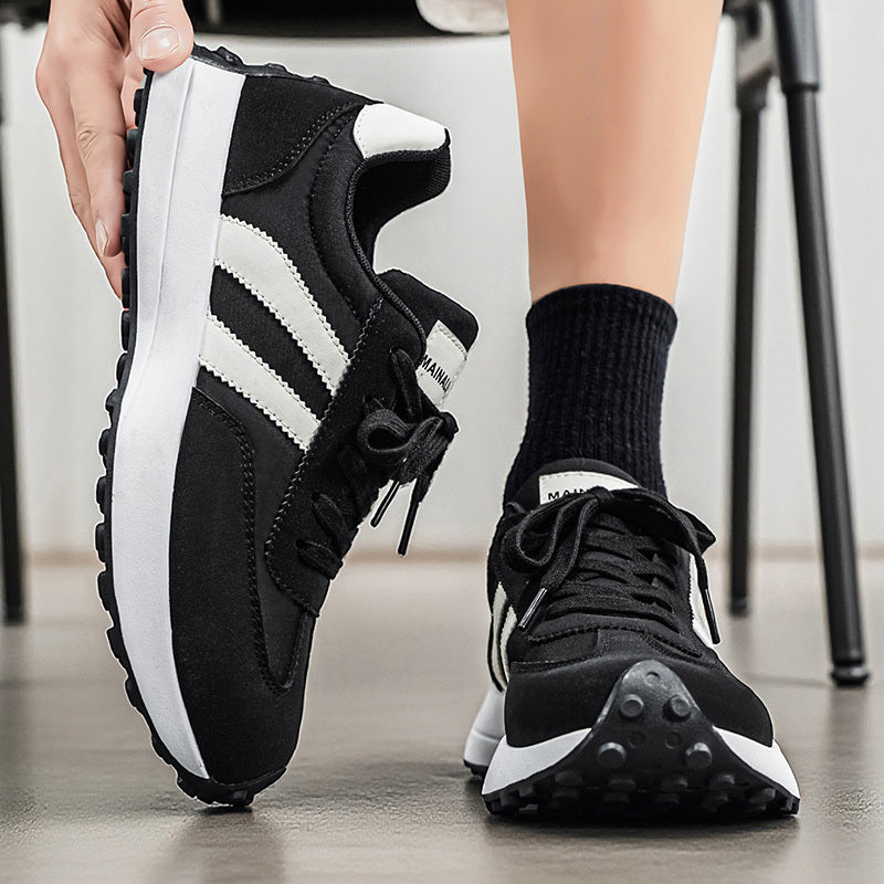 1 Pair of Men'S Casual Sneakers, Comfortable And Fashionable on The Feet, Suitable for All Seasons, White, Black, Green - Suitable for Outdoor Travel, Walking, And Sports - ayq